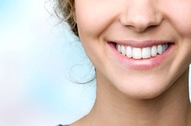 close-up of woman’s smile