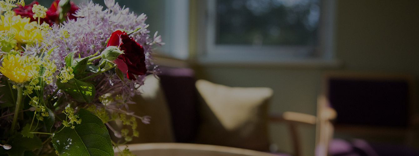 Flower arrangement on desk