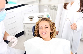 Female patient smiling before undergoing nitrous oxide sedation