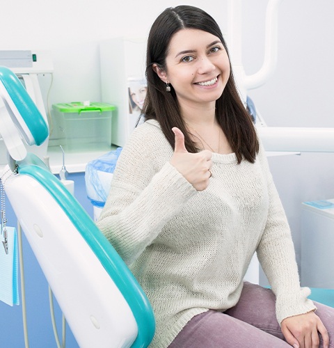 Dentist examining dental patient