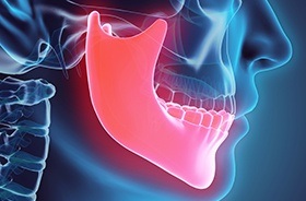 Animation of jaw and skull