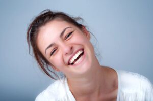 Portrait of happy woman with beautiful teeth 